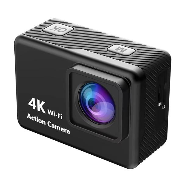 V22 4K Ultra HD mini action camera with waterproof housing and WiFi connectivity