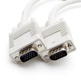 Vga Cable Male To Male 1.5m with 8mm OD, 15-pin connectors, and screw-in design for secure monitor and projector connection