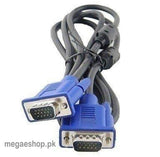 Vga Cable Male To Male 1.5m Blue with 15-pin connectors and screw-in design for secure monitor and projector connection