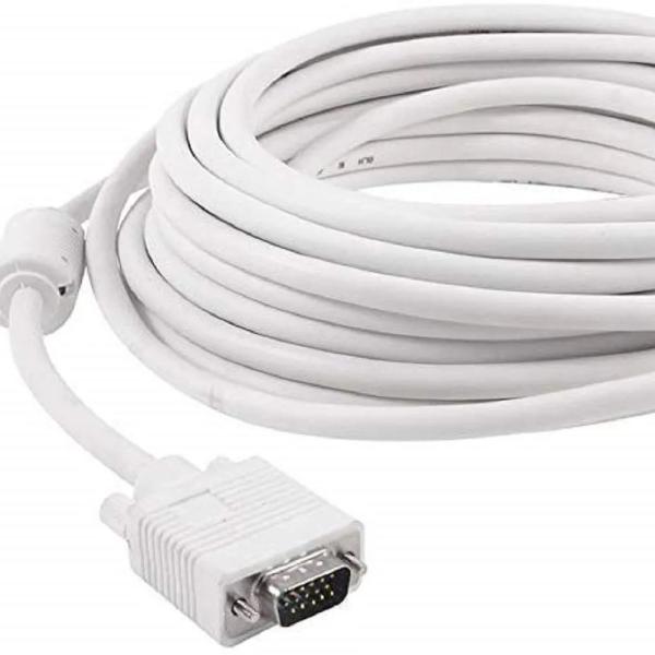 Vga Cable Male To Male 30m with 8mm OD, 15-pin connectors, designed for long-distance monitor and projector connectivity