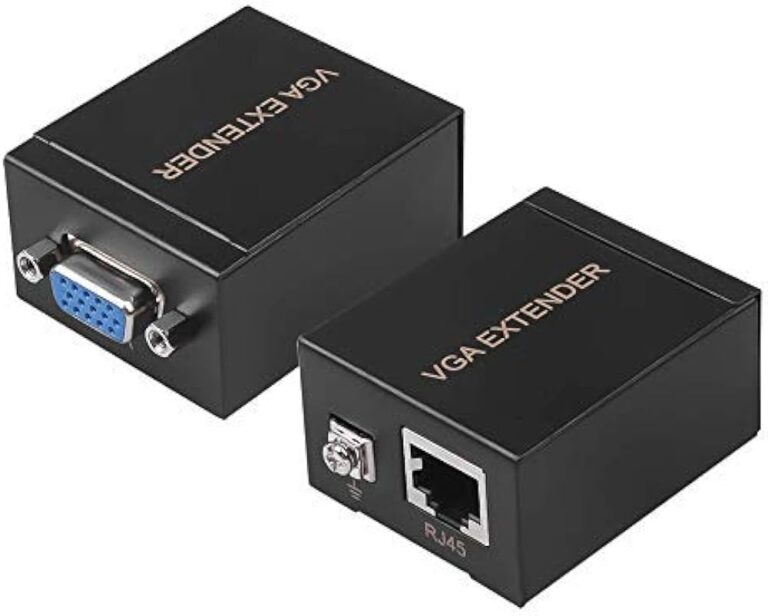 VGA Extender 60M Over LAN Cable RJ45 to VGA Adapter Sender and Receiver Kit