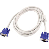 Vga Y Cable Od 8mm with 1 male to 2 female ports, 1ft length, for dual monitor display support
