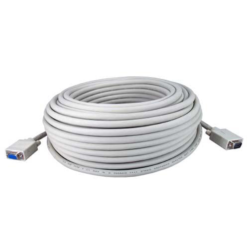 Vga Cable Male To Male 30m with 8mm OD, 15-pin connectors, designed for long-distance monitor and projector connectivity