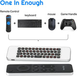Wechip W3 4-in-1 Air Mouse Remote with wireless keyboard, motion sensing, Ir learning, and slim design for Smart Tv and Pc