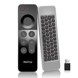 Wechip W3 4-in-1 Air Mouse Remote with wireless keyboard, motion sensing, Ir learning, and slim design for Smart Tv and Pc