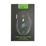 HAWK HK05 PowerGrip 7D RGB Wired Gaming Mouse, featuring an ergonomic design for superior comfort, customizable RGB lighting effects, and high-precision 7D button control for an enhanced and responsive gaming experience