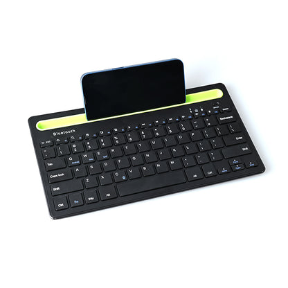 Wireless Bluetooth Keyboard With Phone/Tablet Holder Slot