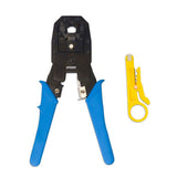 WJ-315 modular network crimping tool featuring precision slots for RJ45, RJ11, and RJ12 cable terminations with an ergonomic handle