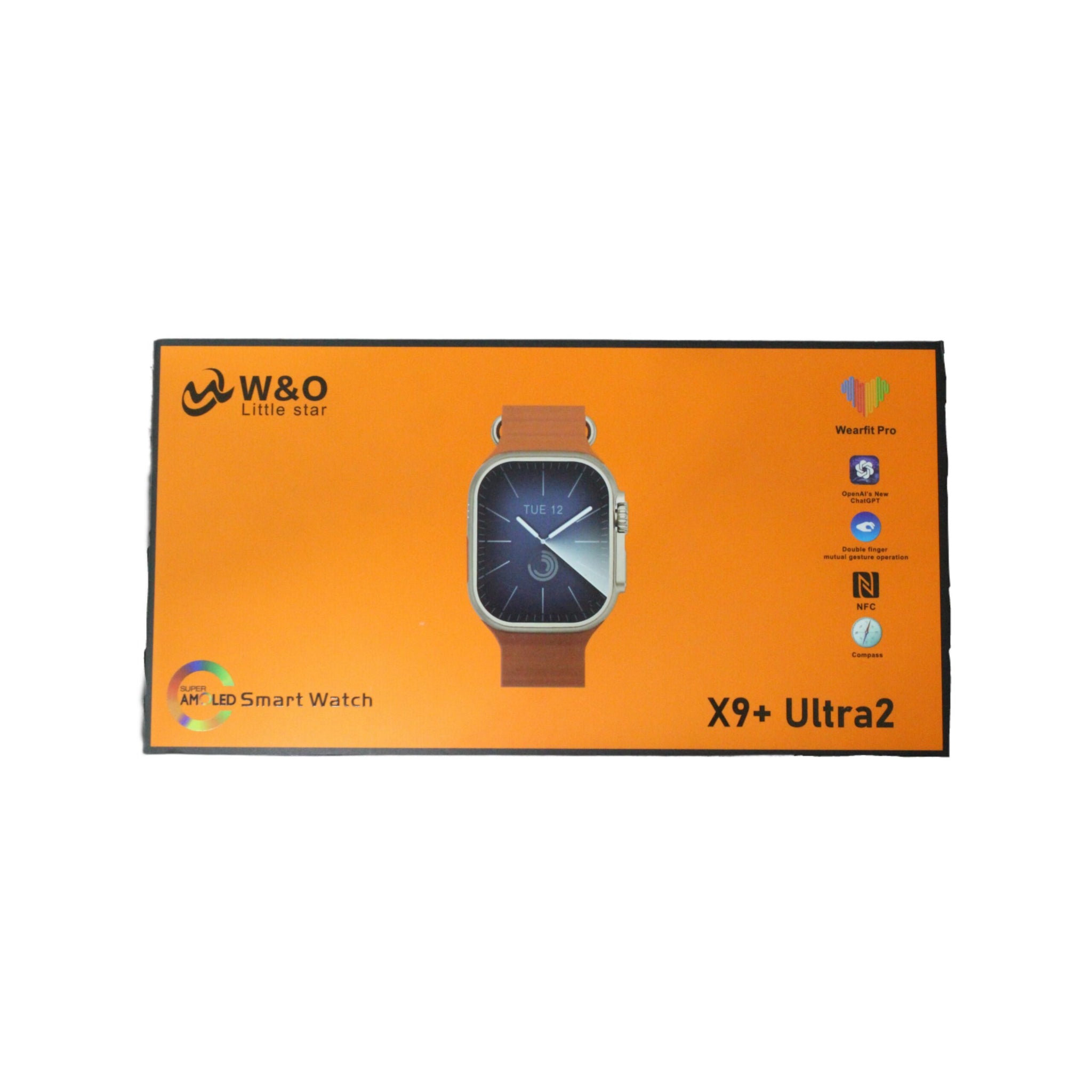 W&O X9+ Ultra 2 Smart Watch with 2.13-inch AMOLED screen, ChatGPT integration, and dual straps