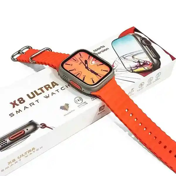 X8 Ultra 49mm smartwatch featuring bluetooth calling, NFC access control, and wireless charging compatibility