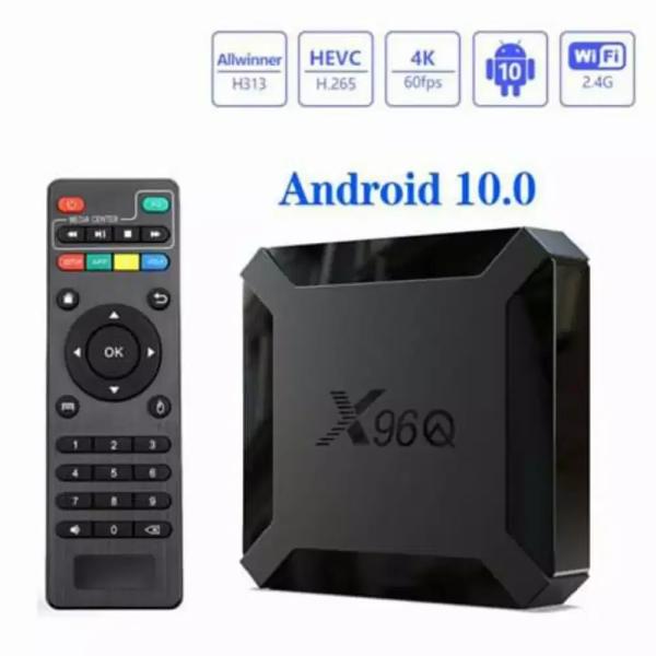 X96Q Mini Smart Android 10 TV Box featuring 4K 60fps playback, Quad-Core processor, and seamless media streaming performance
