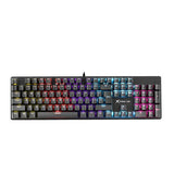 Xtrike Me GK-803 EN mechanical gaming keyboard with 104 keys, rainbow backlighting, and anti-ghosting technology for pro-level performance