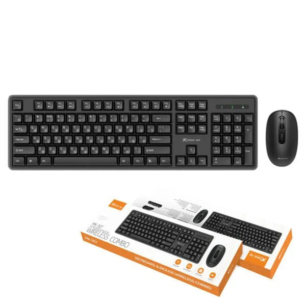Xtrike Me MK-307 EN wireless keyboard and mouse kit with 1600 DPI optical sensor and 2.4GHz connectivity