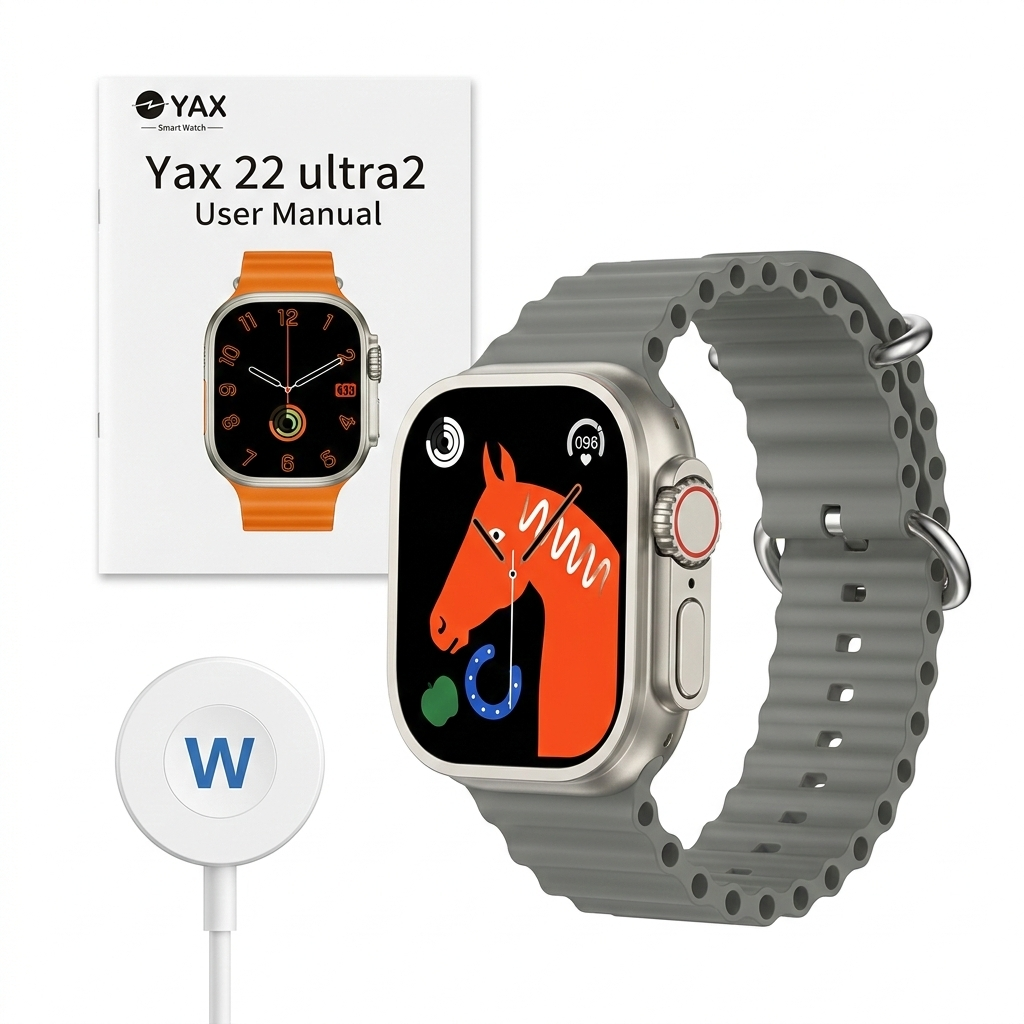 YAX 22 and 32 Ultra 2 Smartwatch with Wearfit Pro App, Bluetooth Calling, and 2 Straps