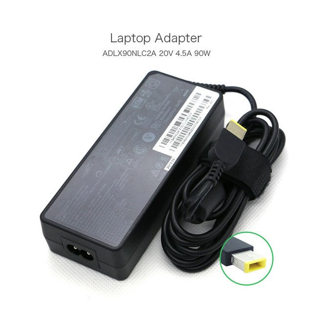 LENOVO 20V 4.5A 90W Laptop Charger | Square USB Pin | With Center Pin